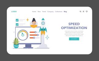 Website Optimization set. Flat illustration. vector