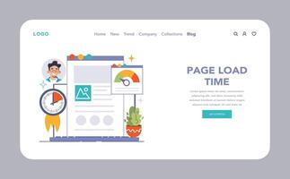 Website analysis web or landing. Conversion rate and traffic analysis vector