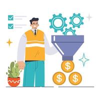 Website Optimization set. Flat illustration. vector