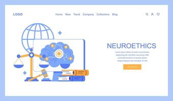Brain Computer Interface illustration vector