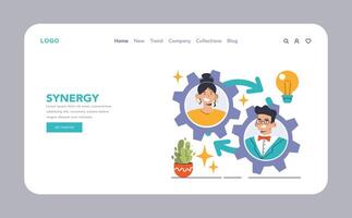 Vertical integration web or landing. Company's supply chain optimization vector
