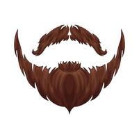 ilustración de barba y Bigote vector