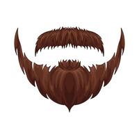 ilustración de barba y Bigote vector