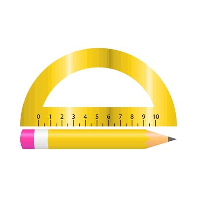 illustration of pencil and ruler