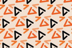 Fun colorful line doodle seamless pattern. Creative minimalist style art background for children or trendy design with basic shapes. Simple childish scribble backdrop. vector