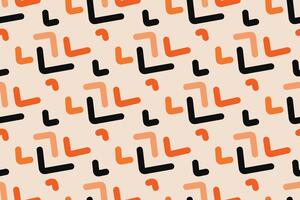 Fun colorful line doodle seamless pattern. Creative minimalist style art background for children or trendy design with basic shapes. Simple childish scribble backdrop. vector