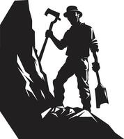 Tunnel Trailblazer Pioneering Paths Beneath the Surface Mineral Miner Extracting Earths Hidden Treasures vector