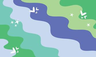 Hand drawn flat design abstract doodle background vector