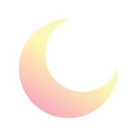 Hand Drawn Moon illustration on white background vector
