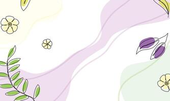 Hand drawn flat design abstract doodle background vector