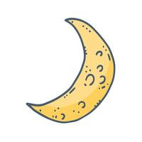 Moon Star Icon on white background vector