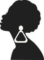 negro De las mujeres historia mes silueta con algunos accesorios. aislado negro silueta vector
