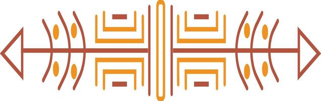 Aztec Dividers with Geometric and Seamless Pattern. Ethnic Tribal Aztec. Isolated on White Background. vector