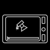 Tablet with training in neon effect vector