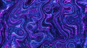 Abstract metallic neon reflective gradient with wave movements. holographic texture. 3d render, abstract holographic foil background. seamless loop video