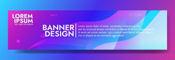 Serene violet blue gradient wave banner, cultivating a contemporary, visually engaging atmosphere for website designs, advertising, and presentation graphics vector