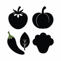 Set of vegetables Collection on white background vector