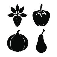 Set of vegetables Collection on white background vector
