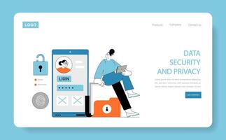 Data Security and Privacy concep illustration vector
