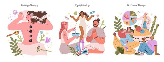 Alternative Medicine. Flat Illustration vector