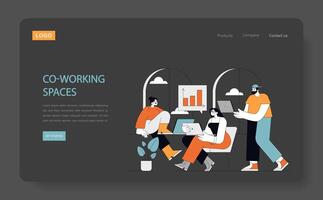 Co-working Spaces concept illustration vector