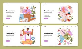 Alternative Medicine. Flat Illustration vector