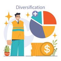 Vertical integration. Company's supply chain optimization and control. vector