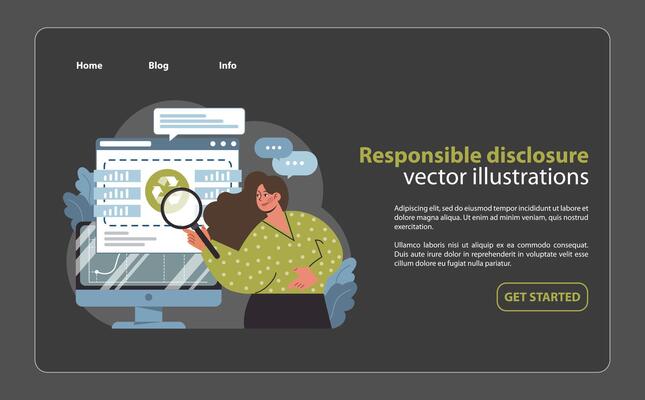 Responsible disclosure concept. Transparency in sustainability reporting.