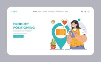 Product differentiation web or landing. Product competitive advantages vector
