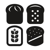 Set of bread icon design on white background vector