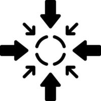 Solid black icon for internal vector