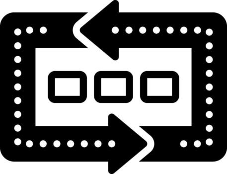 Solid black icon for replace vector