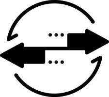 Solid black icon for transfer vector