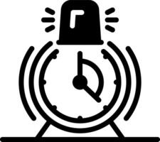 Solid black icon for urgent vector