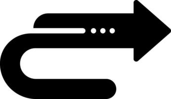 Solid black icon for reply vector