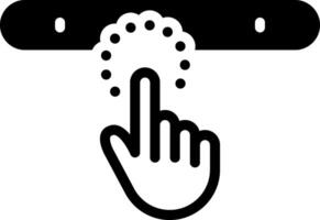 Solid black icon for click vector