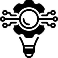 Solid black icon for solution vector