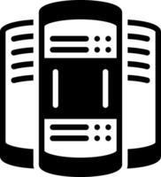 Solid black icon for server vector