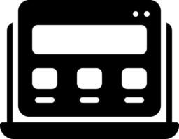 Solid black icon for webdesign vector