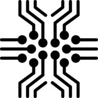 Solid black icon for connection vector