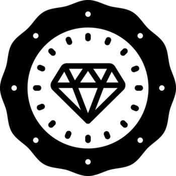 Solid black icon for value vector