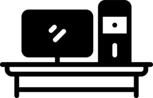 Solid black icon for desktop vector