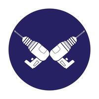 drilling machine icon illustration symbol design vector