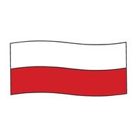 Polonia bandera icono imagen vector