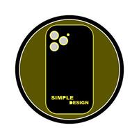 Teléfono móvil caso icono, símbolo diseño vector
