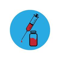 symbol illustration of drug injection vector