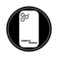 Teléfono móvil caso icono, símbolo diseño vector