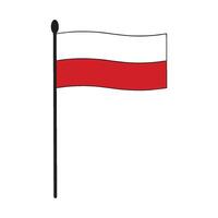 Polonia bandera icono imagen vector