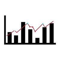 trending graph icon illustration simple icon vector