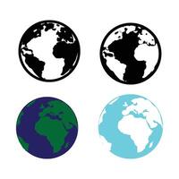 world map icon illustration symbol design vector